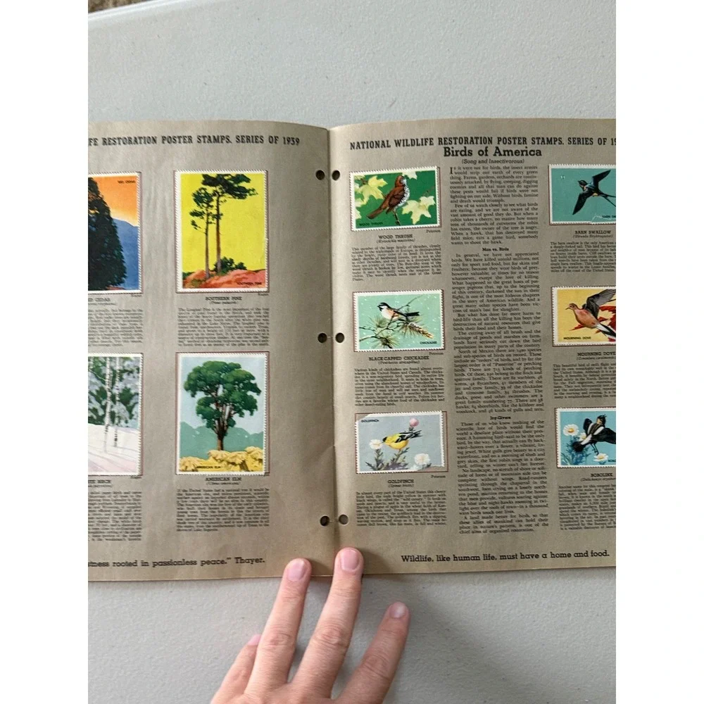 National Wildlife Restoration Poster Stamp Album 1938 1939 Complete